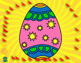 Dibujo Huevo con estrellas pintado por Dotth