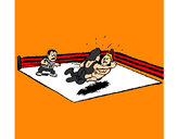 Dibujo Lucha en el ring pintado por alangari