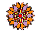 Dibujo Mándala con forma de flor weiss pintado por Maryfuli