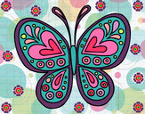 Dibujo Mandala mariposa pintado por Mariana26
