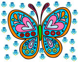 Dibujo Mandala mariposa pintado por sophia87