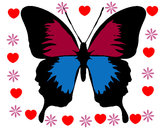 Dibujo Mariposa con alas negras pintado por jonah