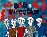 Dibujo One Direction 3 pintado por victoria55