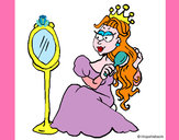Dibujo Princesa y espejo pintado por tinilet12