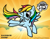 Dibujo Rainbow Dash pintado por rati