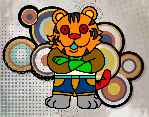 Dibujo Tigre vestido pintado por alfredo111