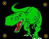 Dibujo Tiranosaurio Rex enfadado pintado por lupegarcia