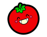 Dibujo Tomate sonriente pintado por Nadia18