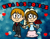 Dibujo Viva los novios pintado por caty1