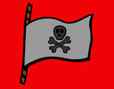 Dibujo Bandera pirata pintado por Albillaaa
