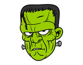 Dibujo Cara de Frankenstein pintado por Bushiko