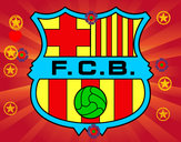 Dibujo Escudo del F.C. Barcelona pintado por LadyTwerk