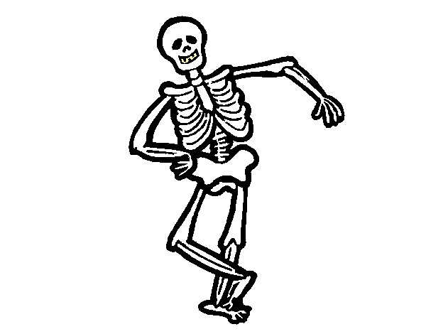 Dibujo Esqueleto contento pintado por Bushiko