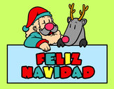 Dibujo Felices navidades pintado por ynes