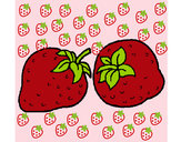 Dibujo fresas pintado por elisanches