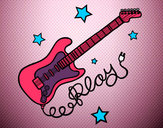 Dibujo Guitarra y estrellas pintado por camila603
