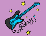 Dibujo Guitarra y estrellas pintado por Eliza7866