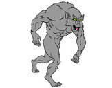 Dibujo Hombre lobo pintado por Bushiko