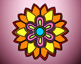 Dibujo Mándala con forma de flor weiss pintado por marypehuen