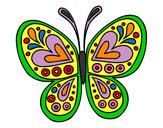 Dibujo Mandala mariposa pintado por Maga03
