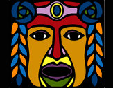 Dibujo Máscara Maya pintado por balita11