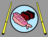 Dibujo Plato de Sushi pintado por laila5433