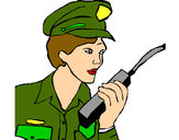 Dibujo Policía con el walkie pintado por Piterzitho