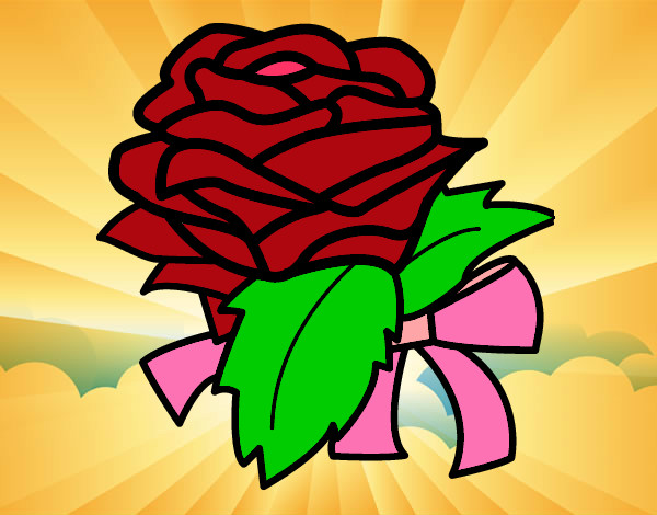 Dibujo Rosa, flor pintado por nansydiaz