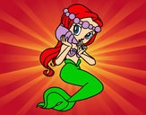 Dibujo Sirena con una caracola pintado por kampanita