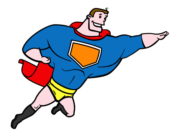 Dibujo Superhéroe grande pintado por dorissamud