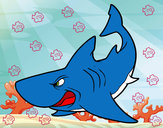 Dibujo Tiburón enfadado pintado por lorenasi5