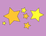 Dibujo 6 estrellas pintado por julieta787