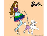 Dibujo Barbie paseando a su mascota pintado por aranch