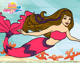 Dibujo Barbie sirena pintado por camila603