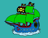 Dibujo Barco pirata pintado por Piterzitho