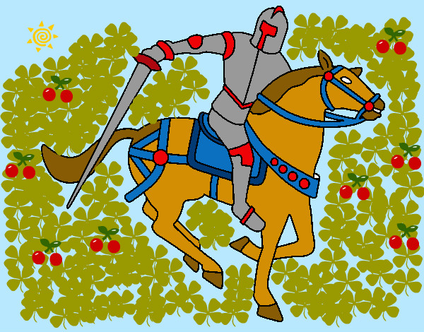 Dibujo Caballero a caballo IV pintado por victor8069