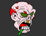 Dibujo Cabeza de zombi pintado por juan1234