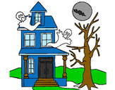 Dibujo Casa fantansma pintado por linda8670