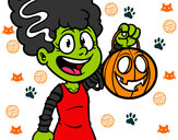 Dibujo Disfraz de Halloween pintado por Emmiloula