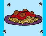 Dibujo Espaguetis con carne pintado por elisanches