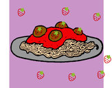 Dibujo Espaguetis con carne pintado por valeriitta