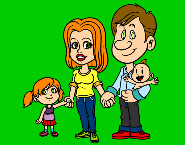 Dibujo Familia feliz pintado por arii1