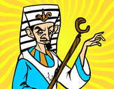 Dibujo Faraón enfadado pintado por florcita02