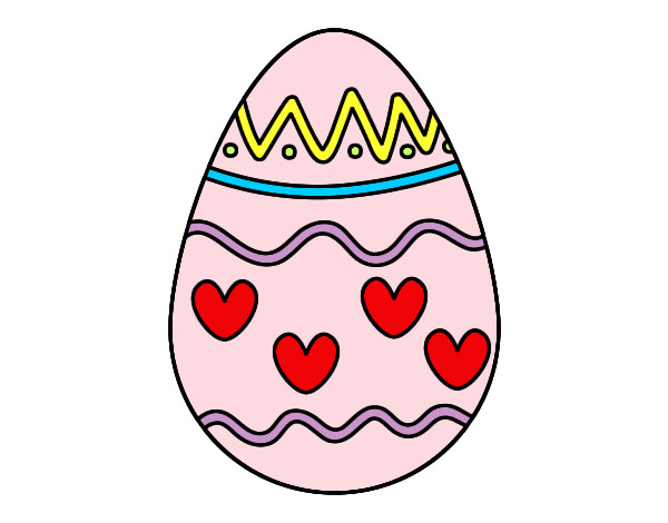Dibujo Huevo con corazones pintado por Euardo
