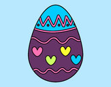 Dibujo Huevo con corazones pintado por Fabiolaa