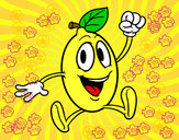 Dibujo Limón feliz pintado por salla
