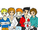 Dibujo Los chicos de One Direction pintado por irumalaos