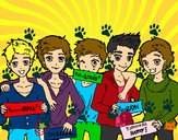 Dibujo Los chicos de One Direction pintado por sandysotel