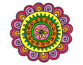 Dibujo Mandala alegre pintado por mercedes13