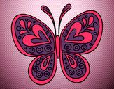 Dibujo Mandala mariposa pintado por camila603
